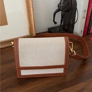 Shoulder Bag - JW PEI Brown Canvas
